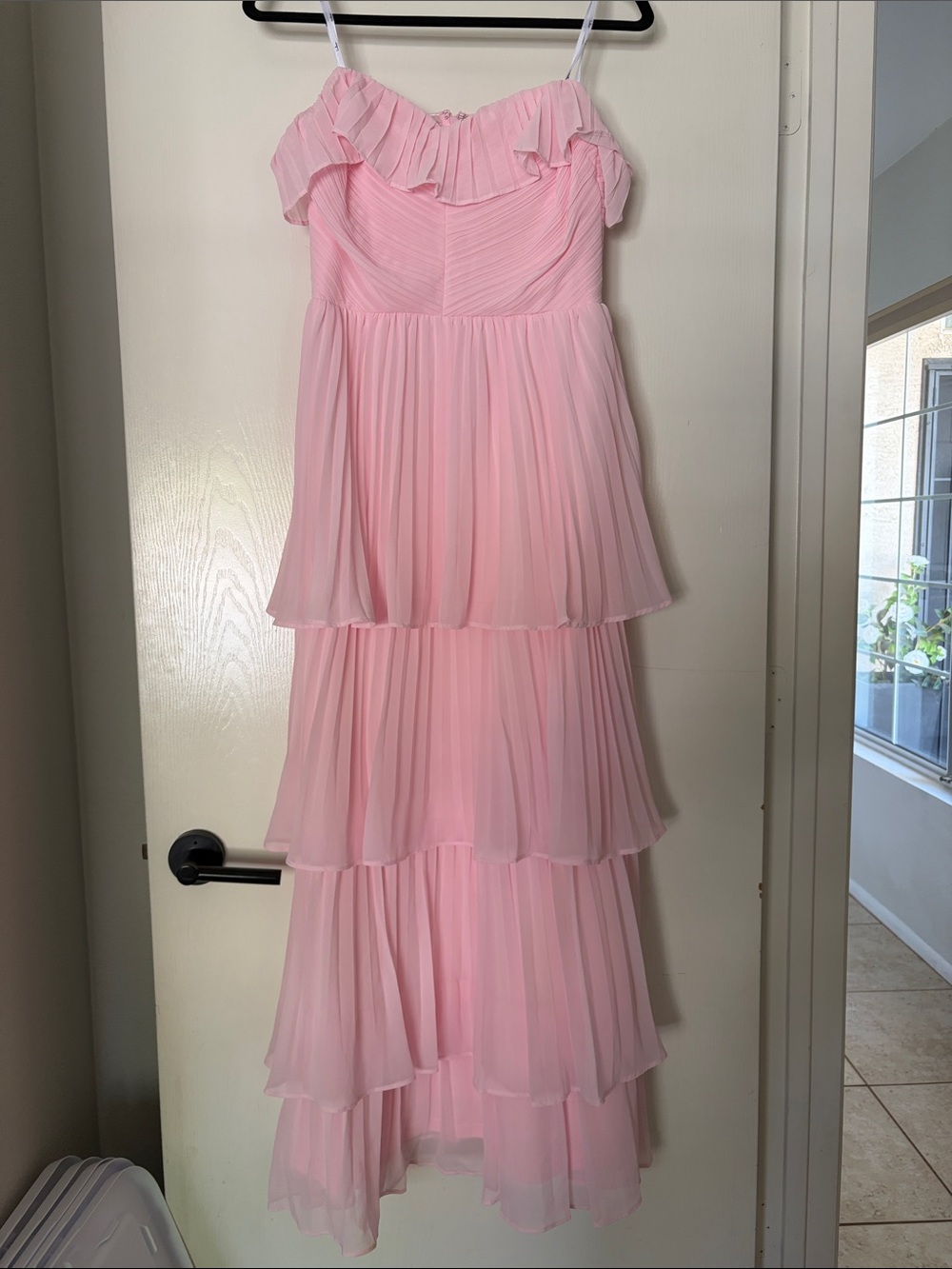 Lulu's Light Pink Tiered Chiffon Ruffle Dress